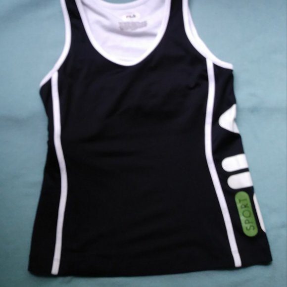 Fila Womens Training Tank Black Logo S - Picture 16 of 16